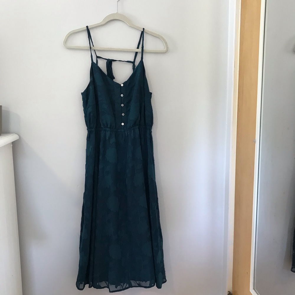 Teal flowered dress